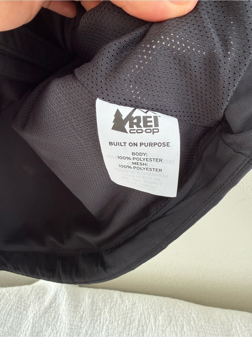REI Co-op Women’s Rain Jacket Small Black Hooded Lightweight Shell - Picture 4 of 5